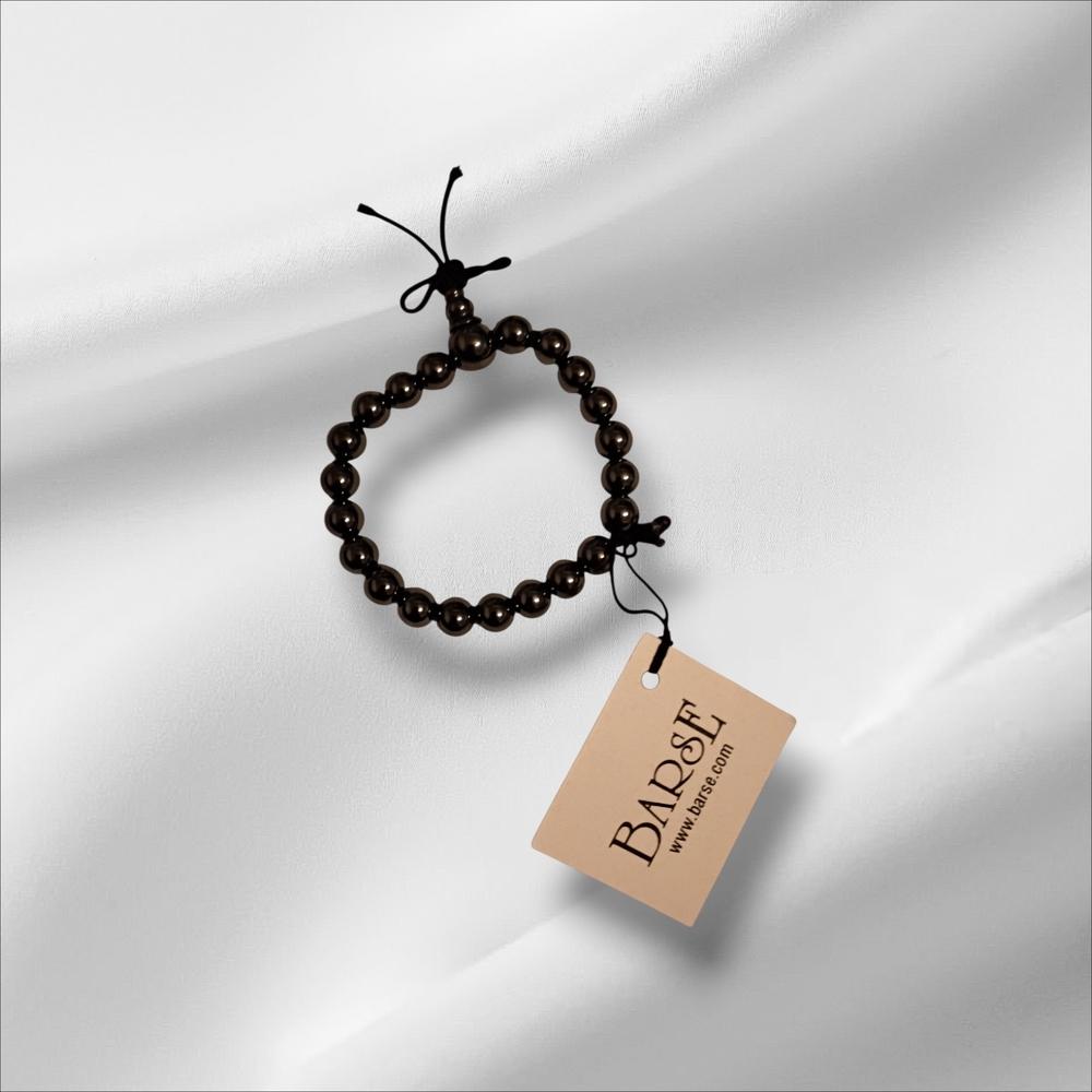 Vintage Rare Barse Hematite Beaded Bracelet